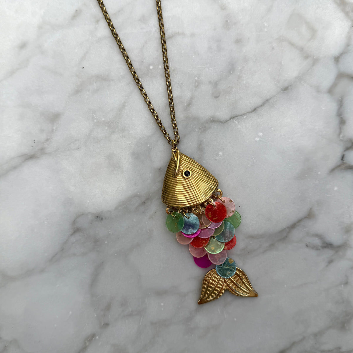 Rainbow fish ketting