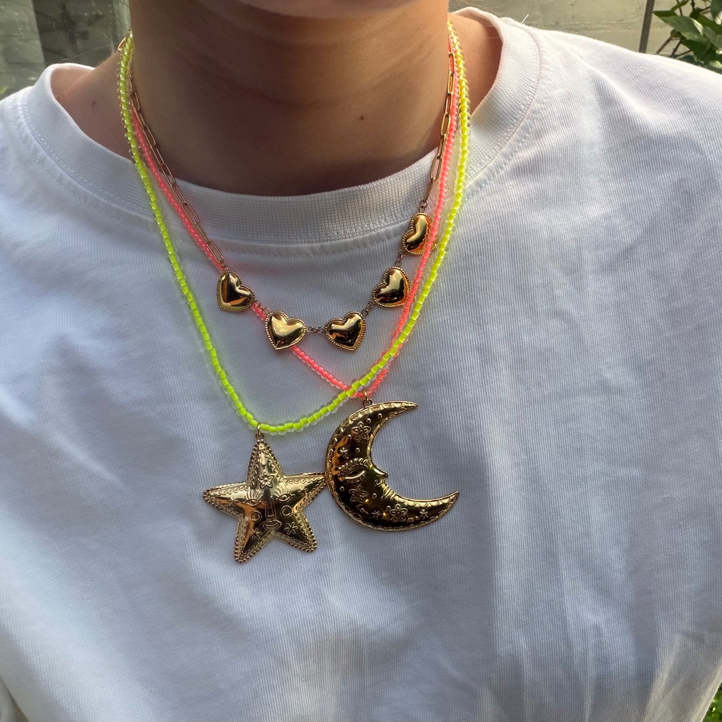 Five heart ketting
