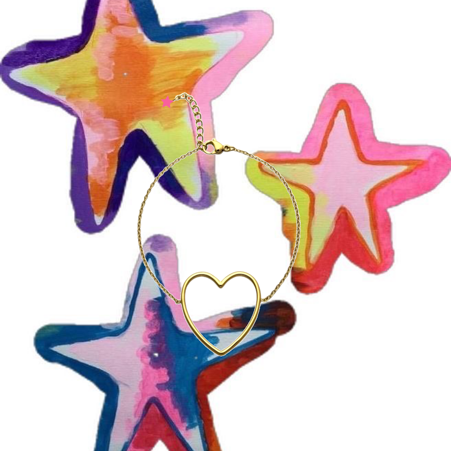 Open heart armband