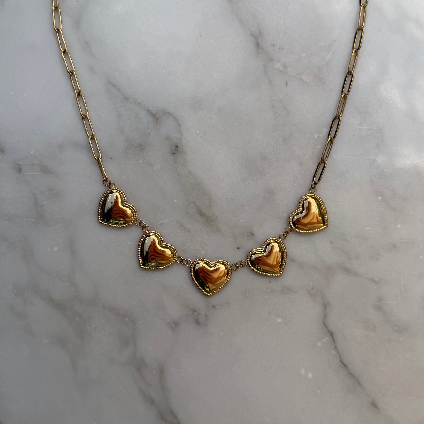 Five heart ketting