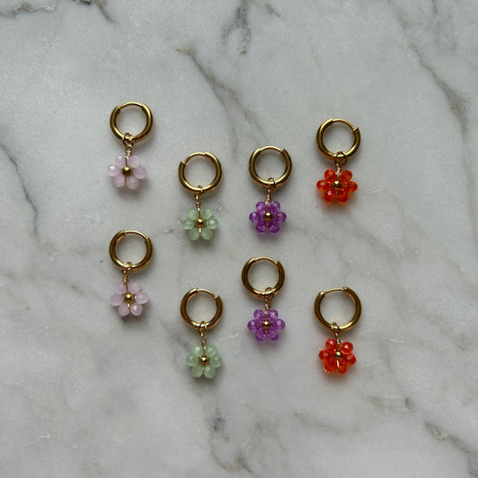 Flower oorbellen