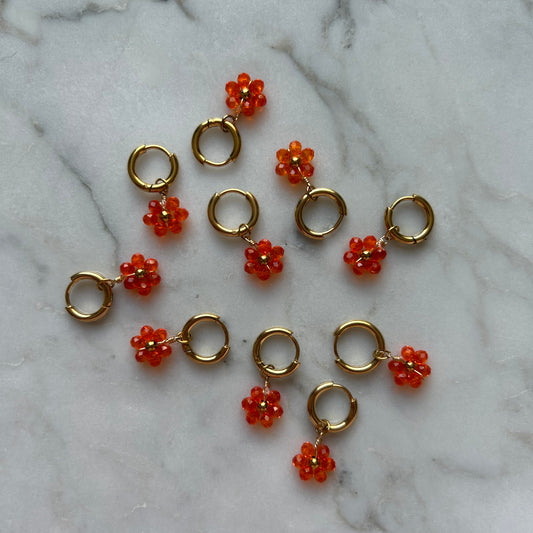 Koningsdag Flower oorbellen