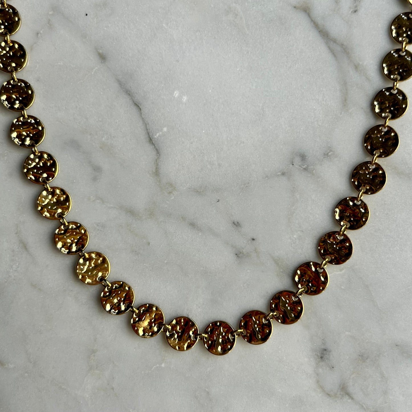 Texture circle ketting