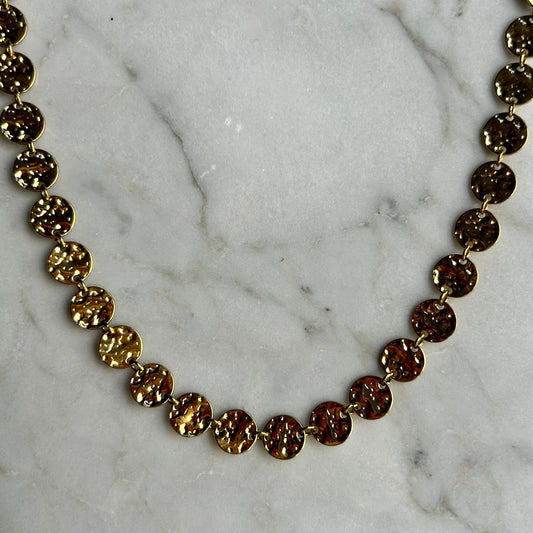 Texture circle ketting