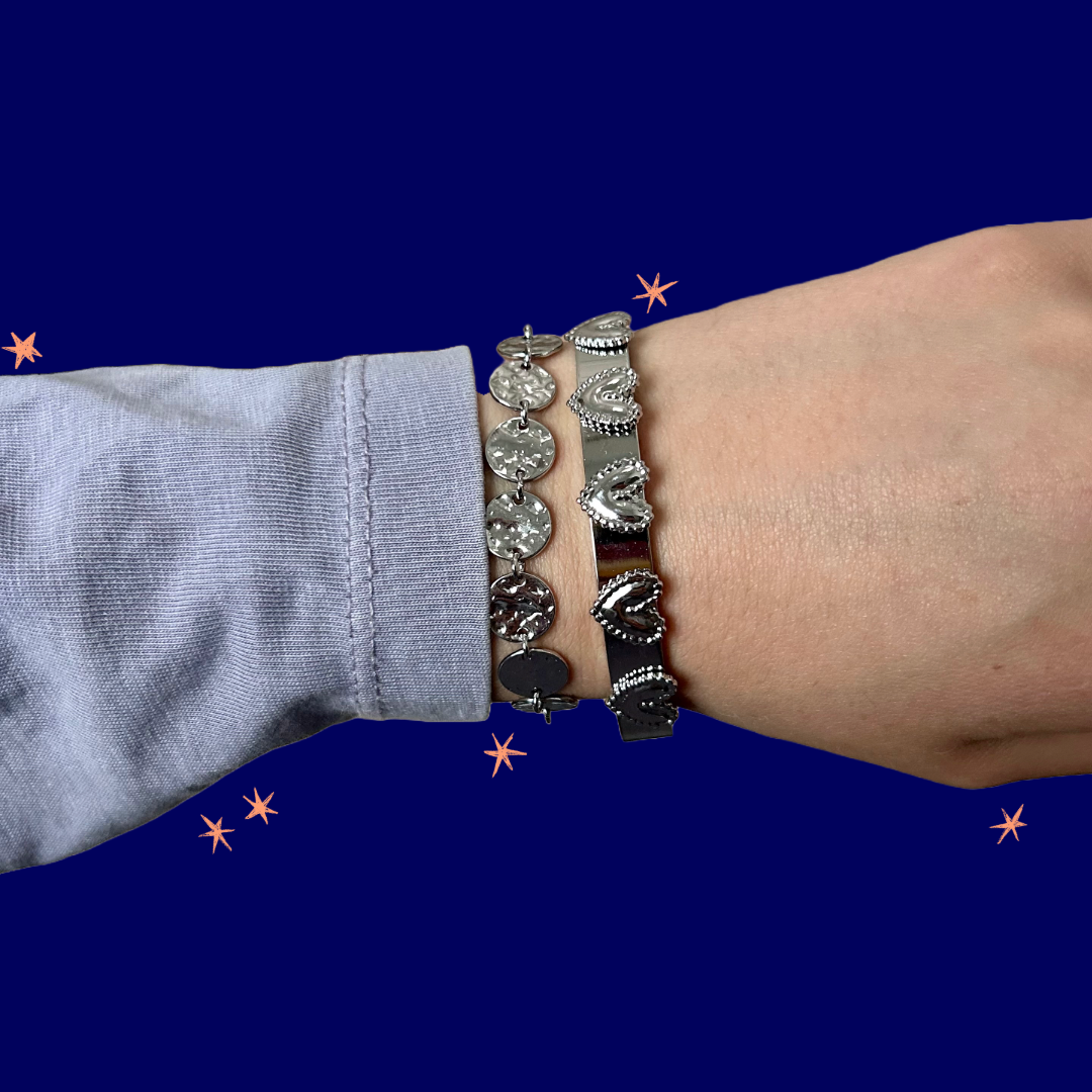 Texture circle armband